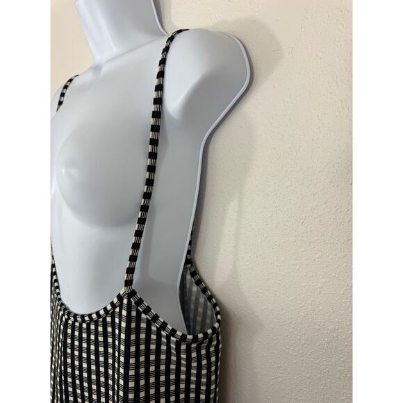 Shein Black & White Striped Spaghetti Strap Romper Jumpsuit Size XL - Picture 2 of 5